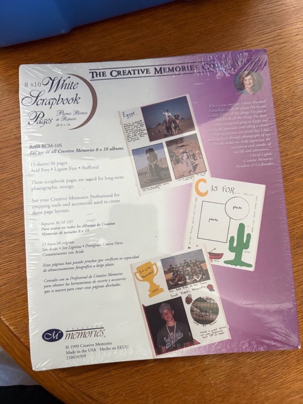 Creative Memories 8x10 Page Protectors and 8 x 10 White Scrapbook Pages